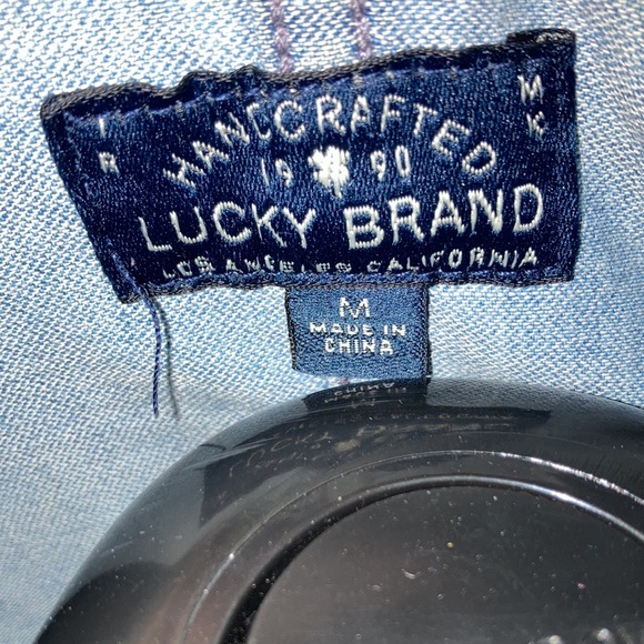 Lucky denim vest. Size medium. Gathered in back. - Picture 4 of 6
